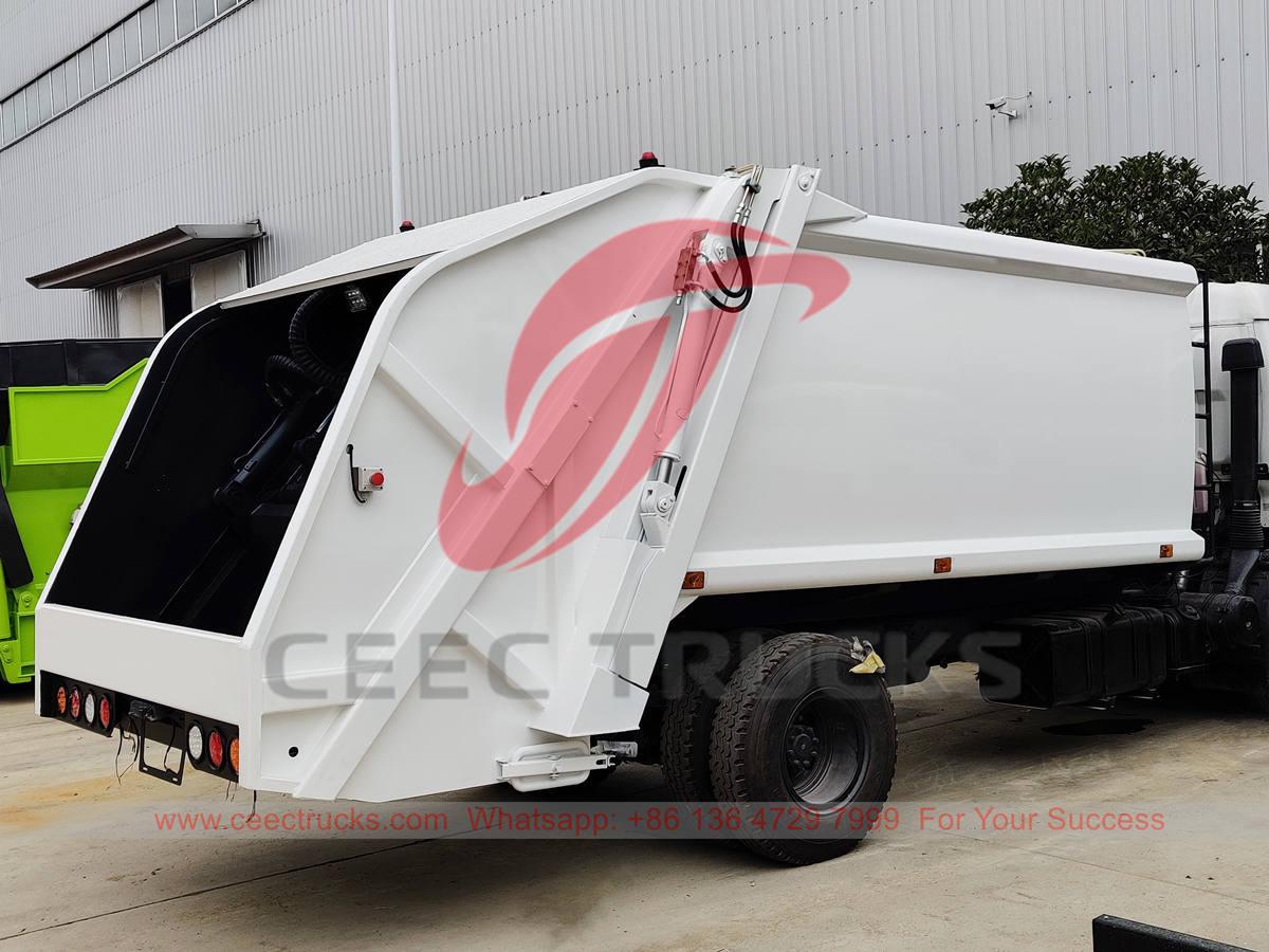 Naka-customize na 10 CBM garbage compactor upper body para i-export