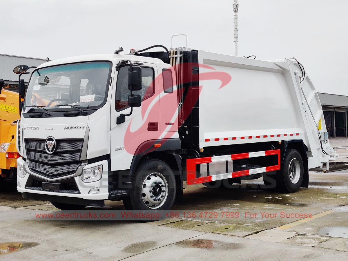 FOTON 12 CBM garbage compactor truck para sa Guinea