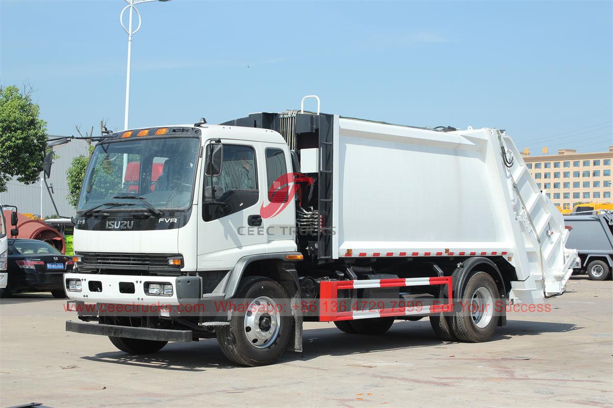 ISUZU FVR 14 CBM waste compactor truck na ini-export sa Pilipinas