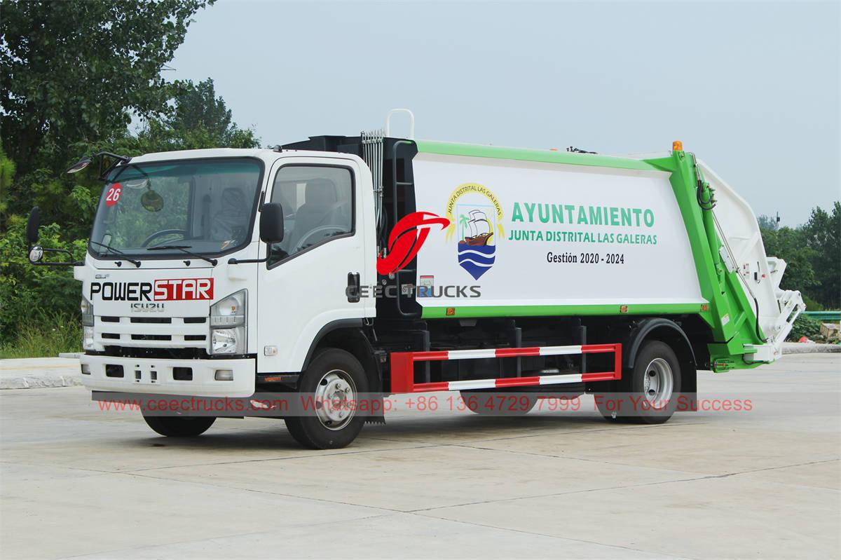 Direktang pagbebenta ng pabrika ISUZU 10 CBM rear loader para sa Africa