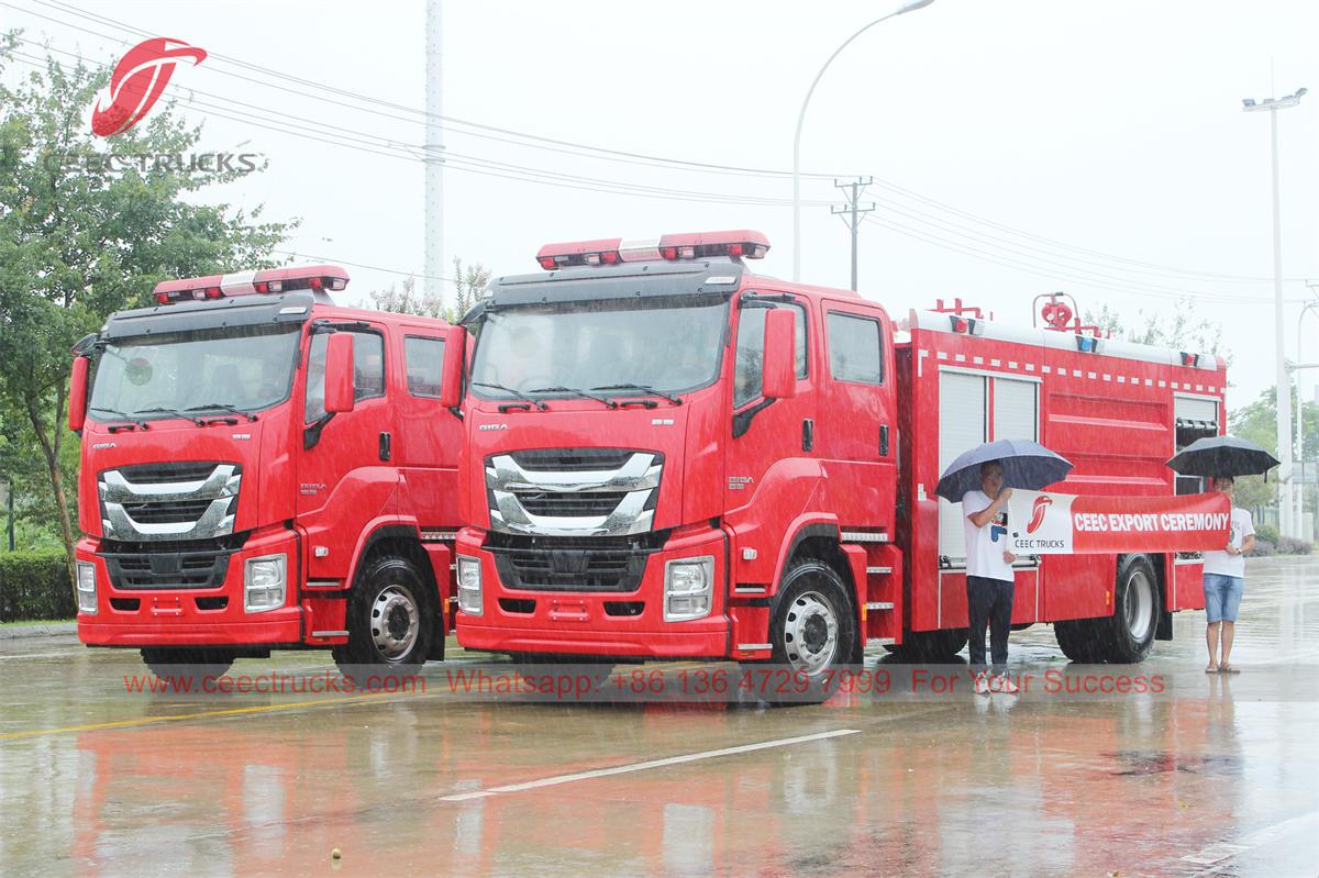 2 unit ng ISUZU GIGA fire truck na na-export sa Mongolia