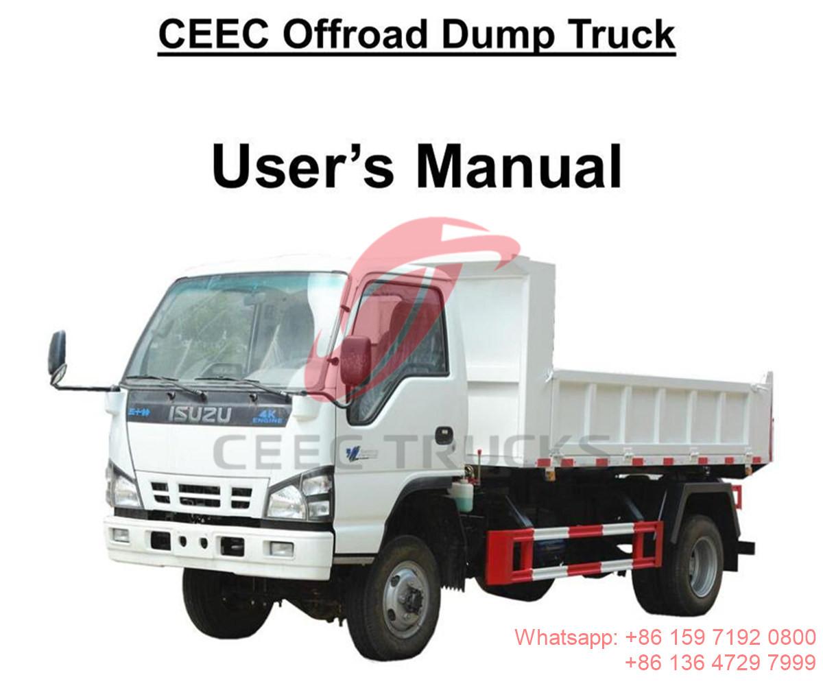 Pilipinas--ISUZU 4x4 offroad 3 Tons tipper truck manual