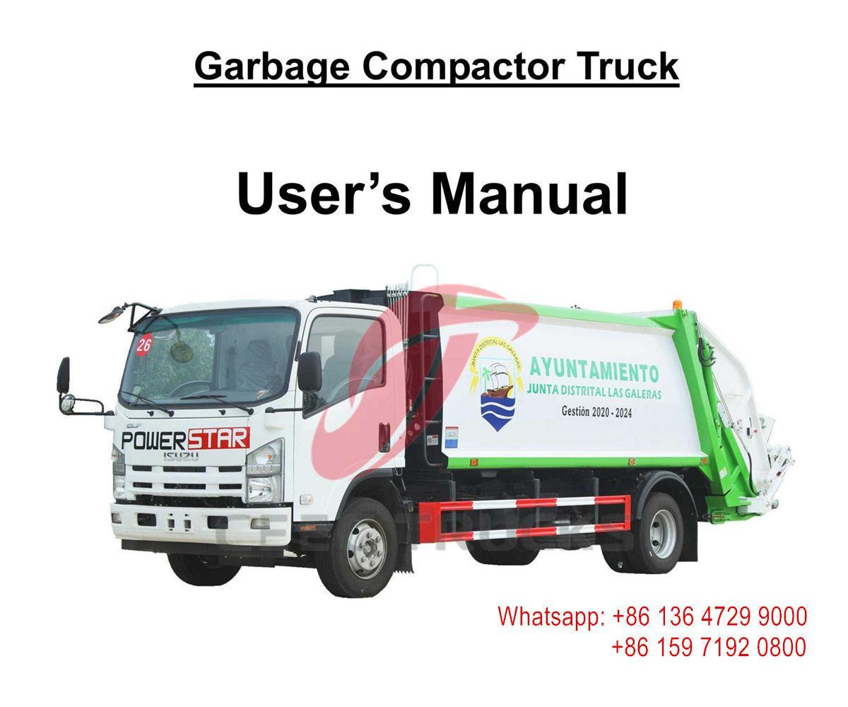 Pilipinas--ISUZU ELF 10cbm refuse compactor truck Operation Guidance