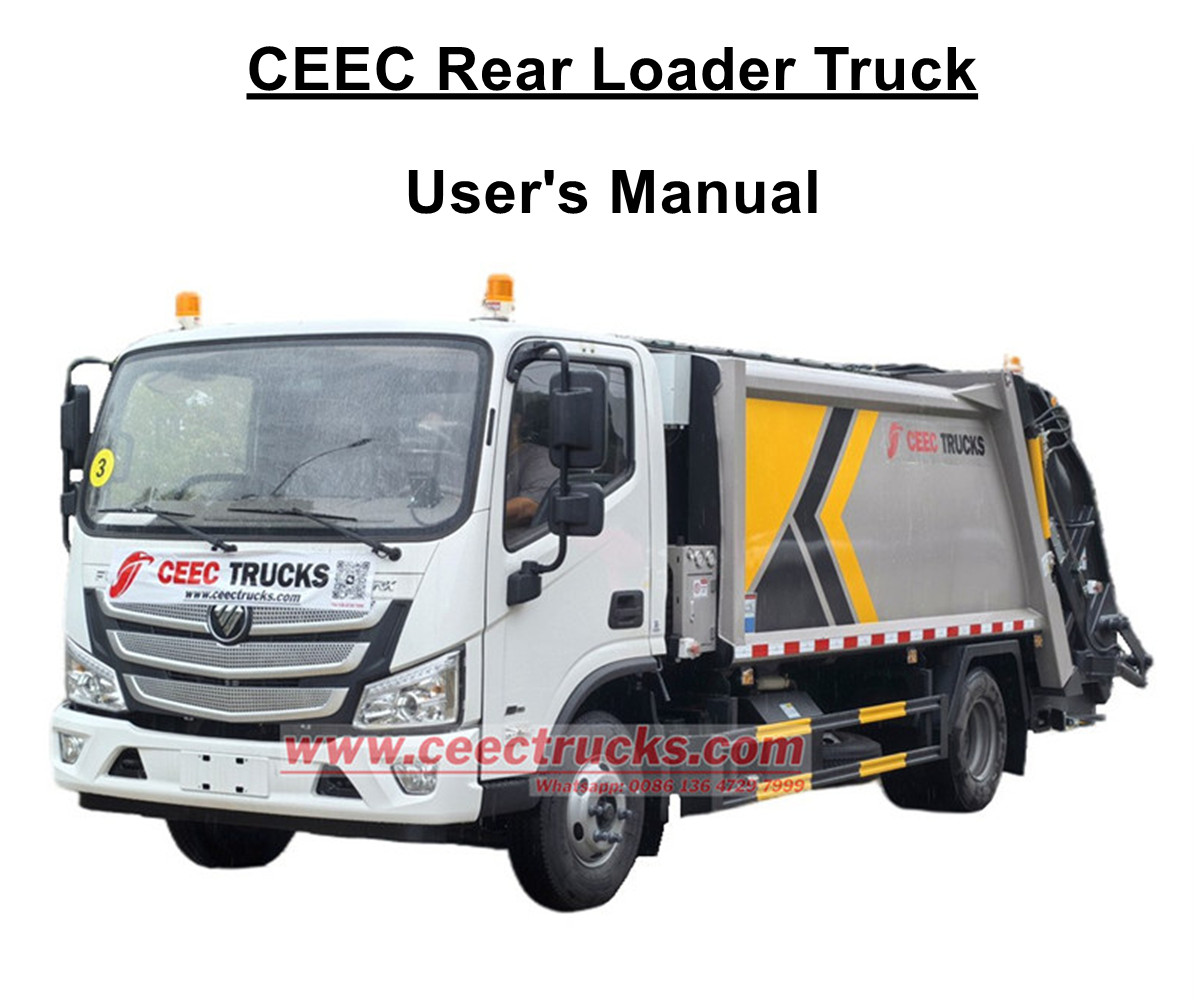 Chile FOTON 10CBM rear loader compactor truck Manual