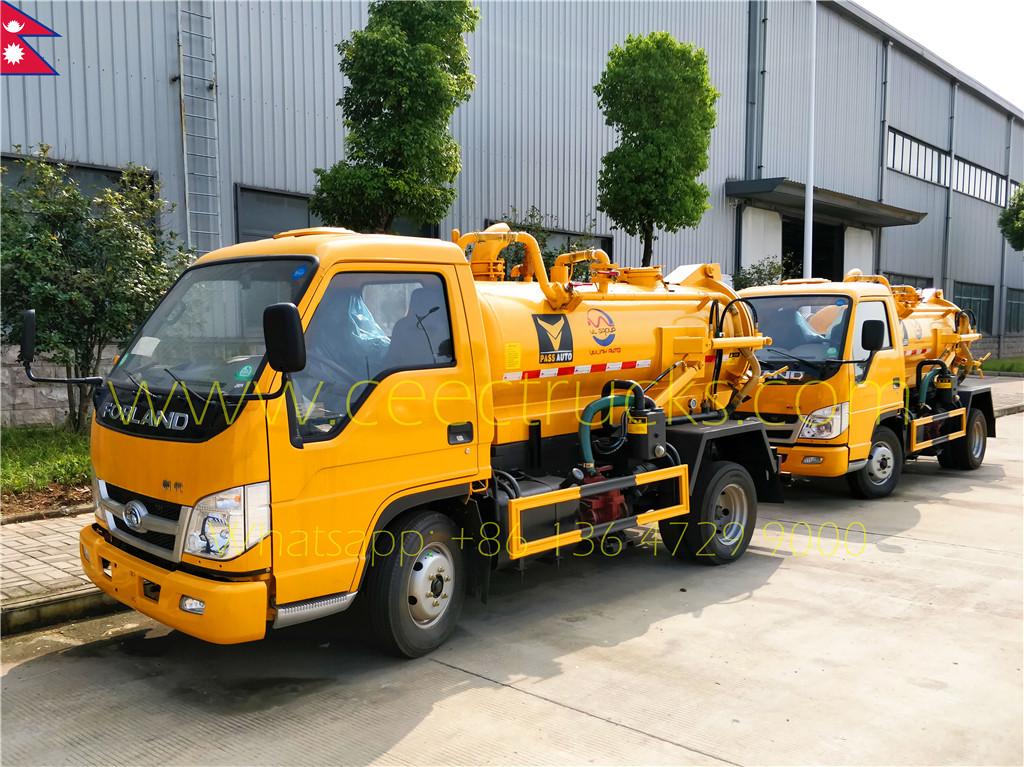 Bumili ang customer ng Nepal ng 5 unit na mini Foton vacuum sucker truck