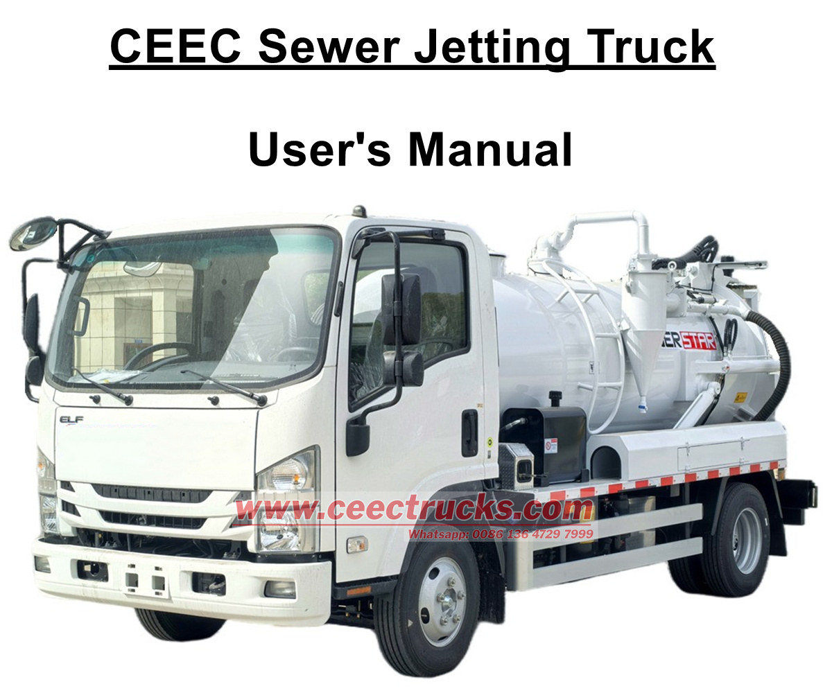Bansang European ISUZU bagong NPR 3500L Sewer Jetting Truck Manual