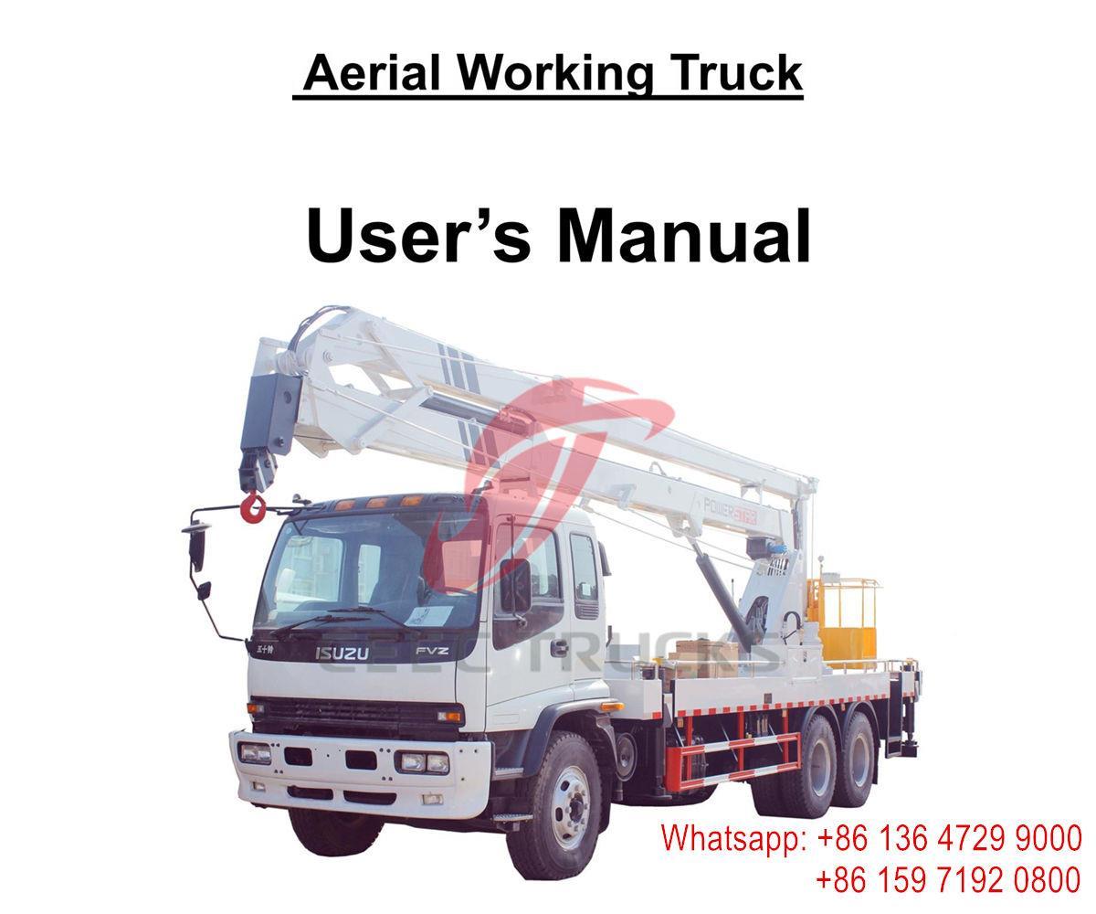 Nigeria--ISUZU FVZ 22M Aerial Working Platform Truck manual