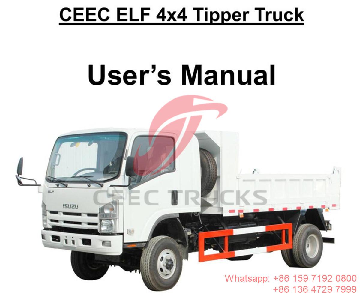 Pilipinas--ISUZU 4x4 offroad 6 Tons dump truck manual