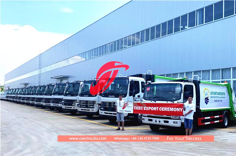 Mali- 30 units ng isuzu garbage compactor truck para i-export.