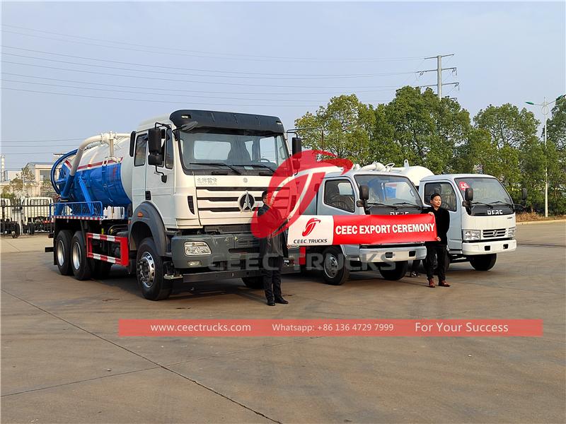 Mongolia- 3 unit na vacuum tanker truck ang matagumpay na nai-export sa ERLIAN border