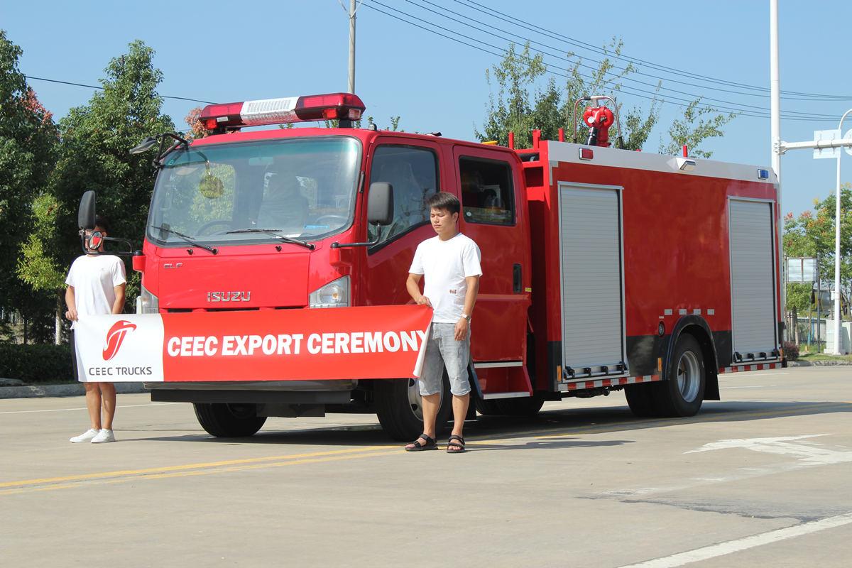 2 unit ng ISUZU foam fire truck ang na-export sa Uzbekistan