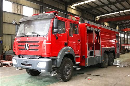 Beiben Powder at Foam fire fighting truck export Africa