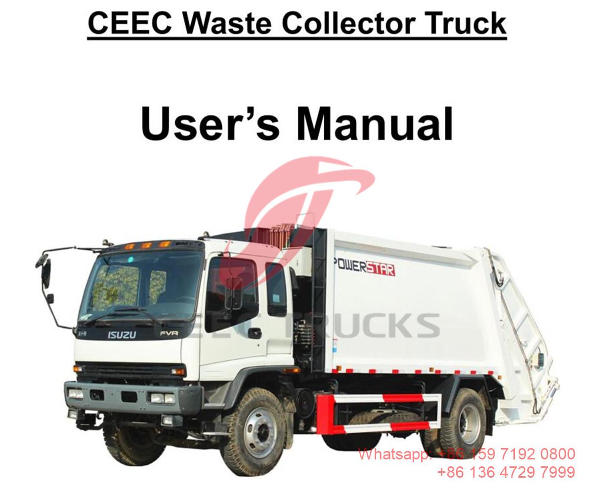 Pilipinas--ISUZU 12CBM garbage compactor truck manual