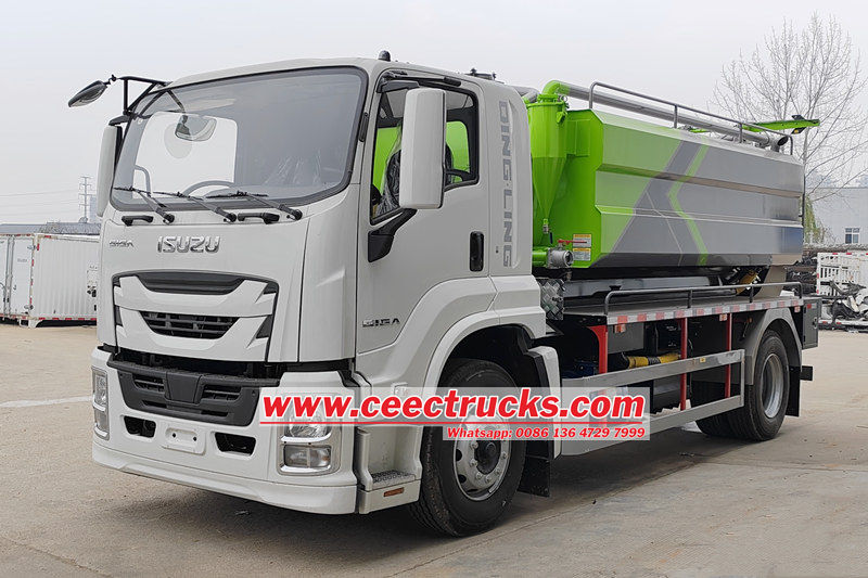 Isuzu 10 cbm pinagsamang sewer cleaning truck