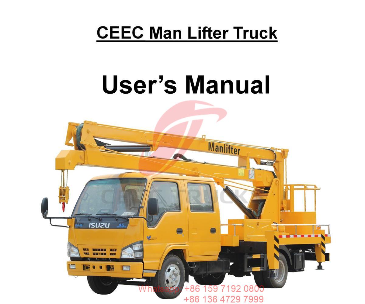 Pilipinas--ISUZU 16m Man Lifter Truck na may Crane Manual