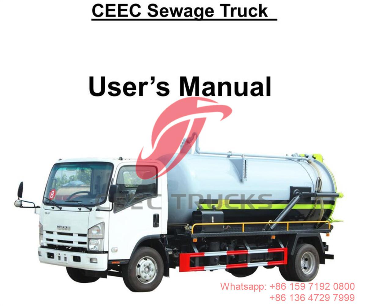 Dubai--ISUZU ELF 8000L Sewage truck manual