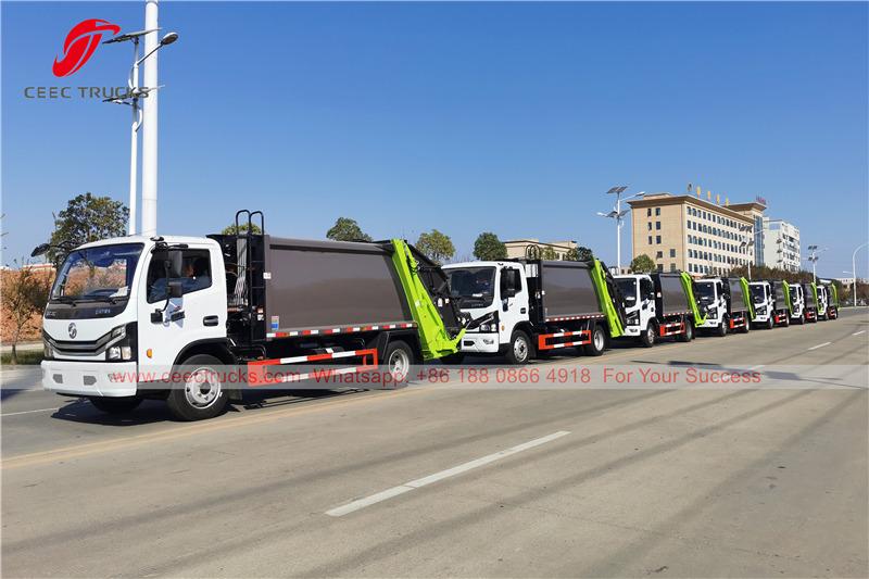 7 units Dongfeng garbage compactor trucks ang naihatid