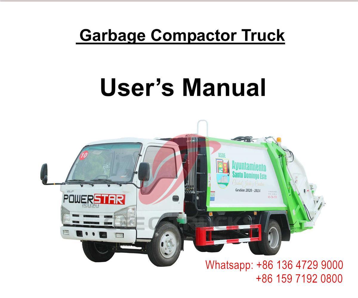 Cambodia--Manwal ng Gumagamit ng ISUZU 6cbm Garbage Compactor Truck