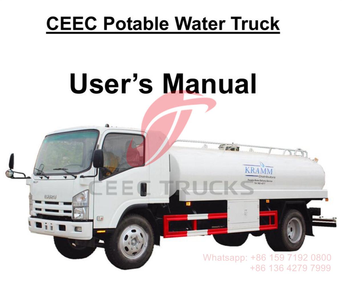 Antigua at Barbuda--ISUZU 9000 Liters Drinking Water Bowser manual