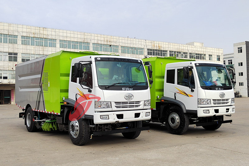 FAW 4x2 kanang kamay na nagmamaneho ng Airport Street Sweeper Truck