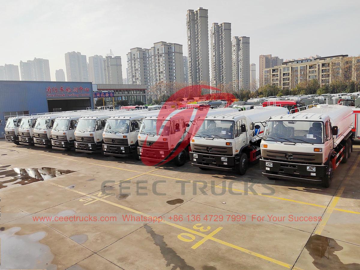 Ghana - 10 units Dongfeng stainless steel water tanker trucks ay inihatid mula sa CEEC factory