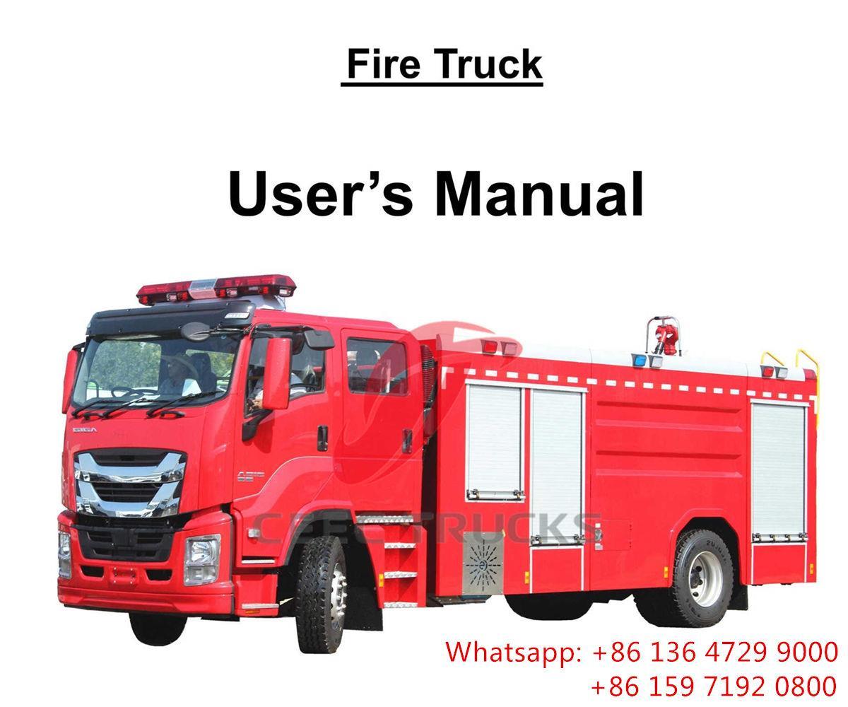 Pilipinas--ISUZU GIGA 8CBM fire truck Manual