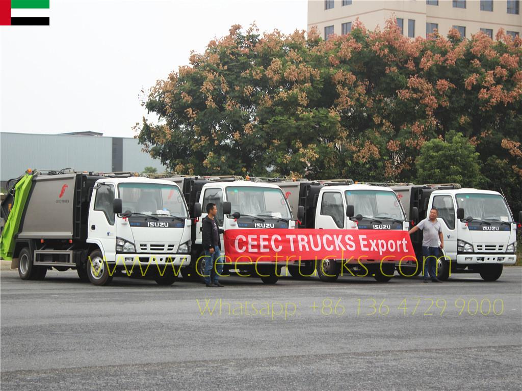 Bumili ang kliyente ng Dubai ng isa pang 4 na unit ng ISUZU 5cbm garbage compactor truck