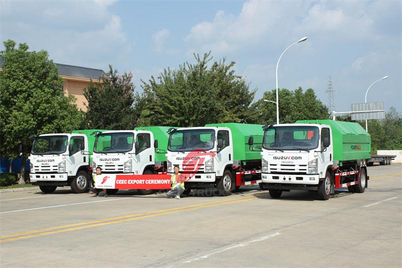 Cameroon - 4 na unit ng ISUZU hook lift truck na inihatid sa Cameroon mula sa CEEC TRUCKS