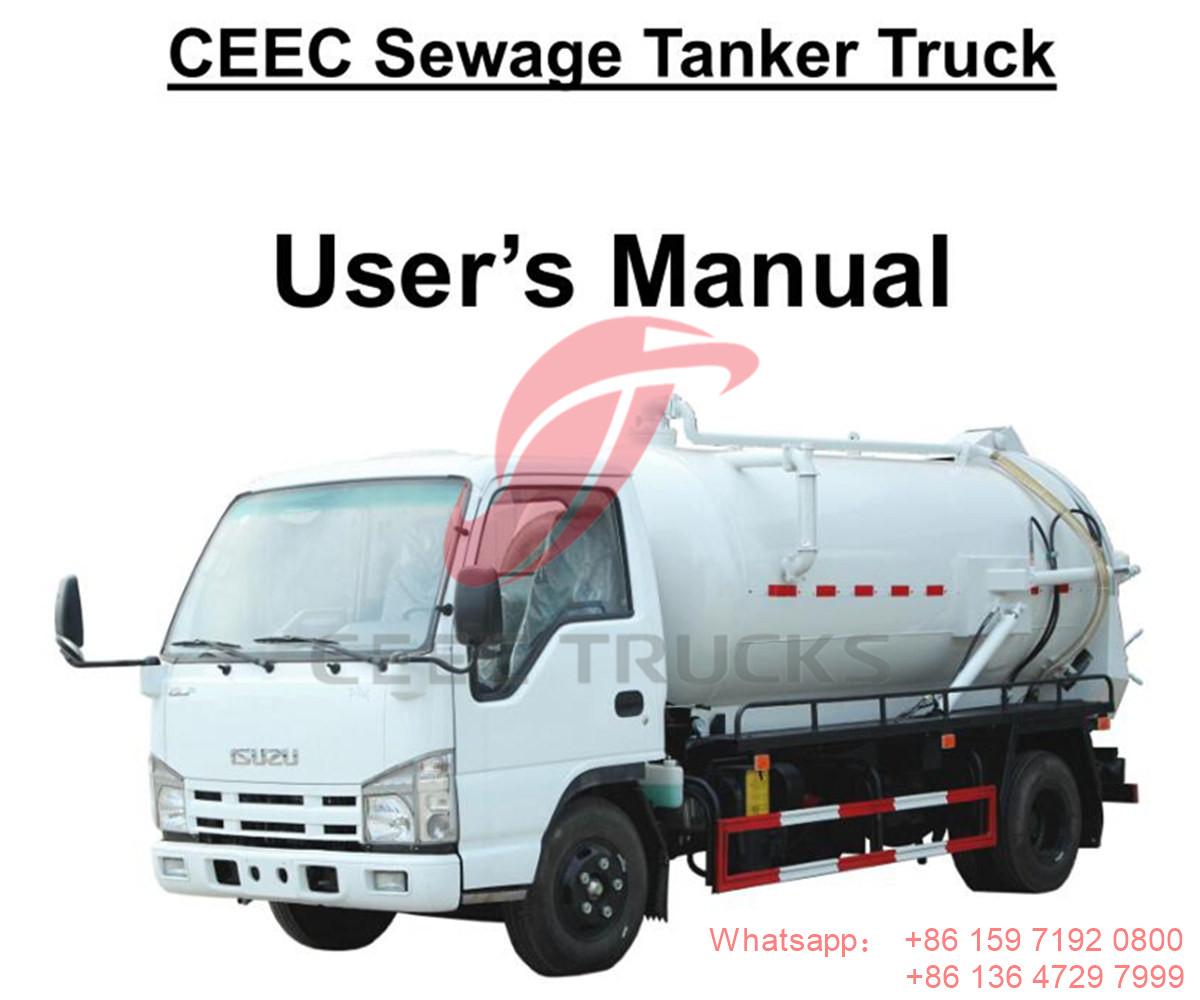 Pilipinas--ISUZU 4000L vacuum sewage tanker truck manual