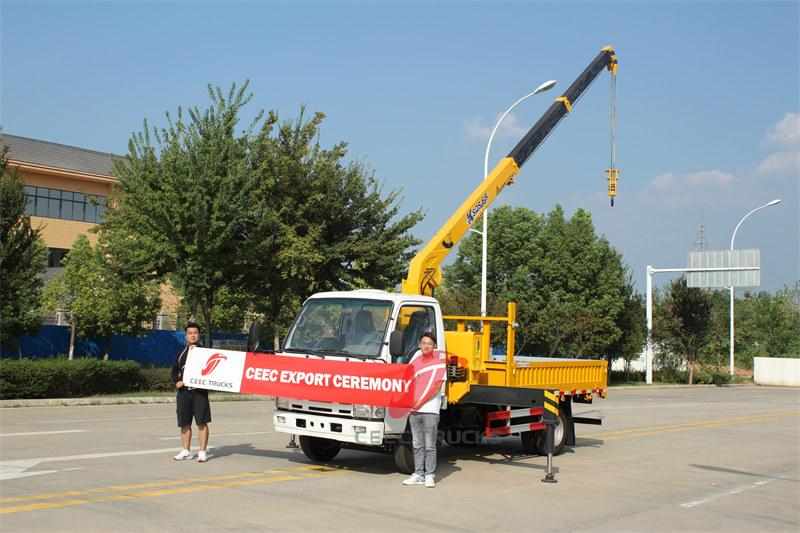 Grenada - Customized ISUZU mini boom crane truck na inihatid mula sa CEEC TRUCKS